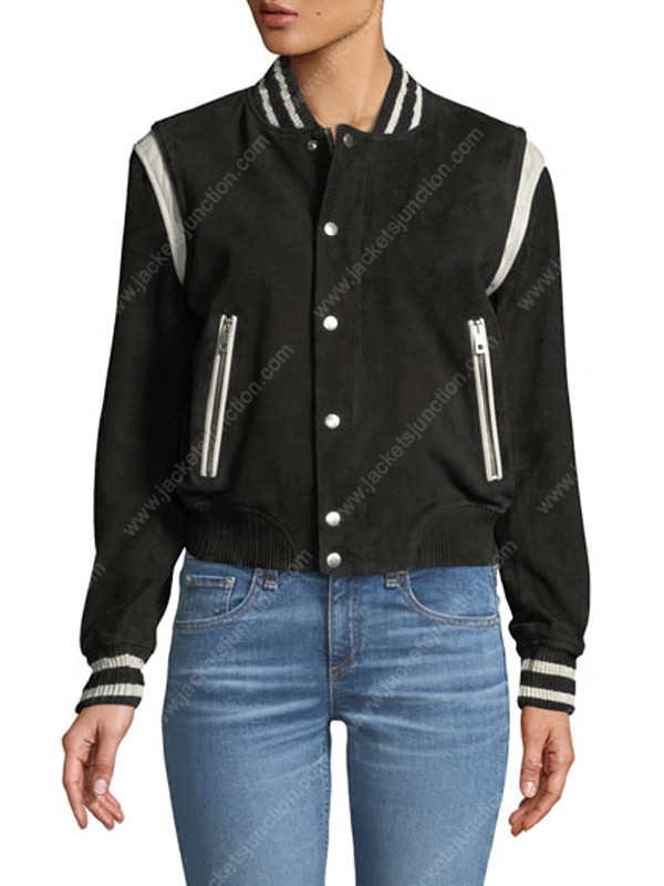 Station 19 Danielle Savre Black Bomber Jacket