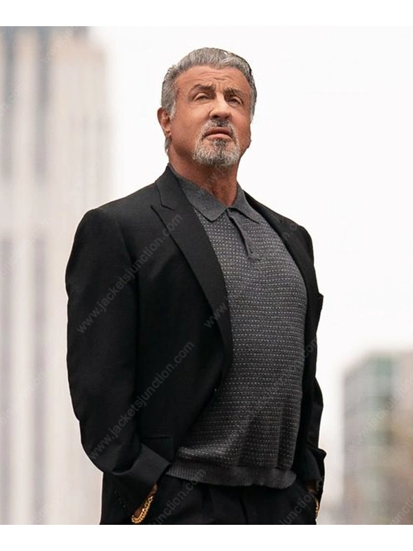 Sylvester Stallone Tulsa King Black Blazer