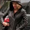 Taylor Swift Hooded Leather Jacket