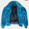 Ted Lasso Juno Temple Blue Fur Jacket