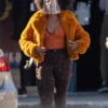 Teyonah Parris Orange Shearling Jacket