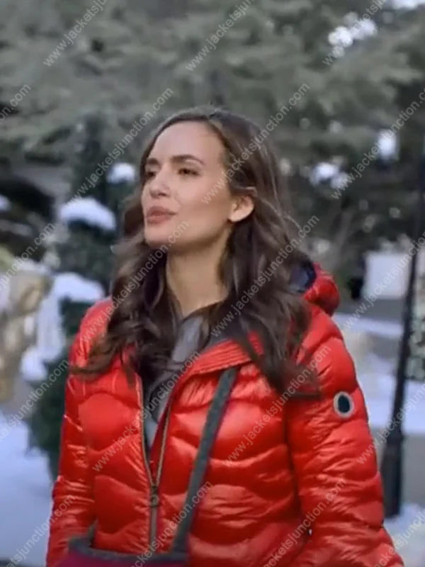 The Christmas Promise Torrey DeVitto Red Puffer Parka