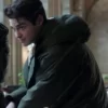 The Recruit Noah Centineo Green Shearling Hooded Jacket