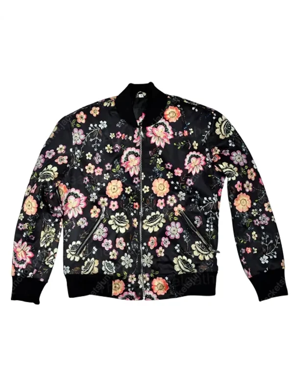 The Sex Lives of College Girls Amrit Kaur Floral Bomber Jacket