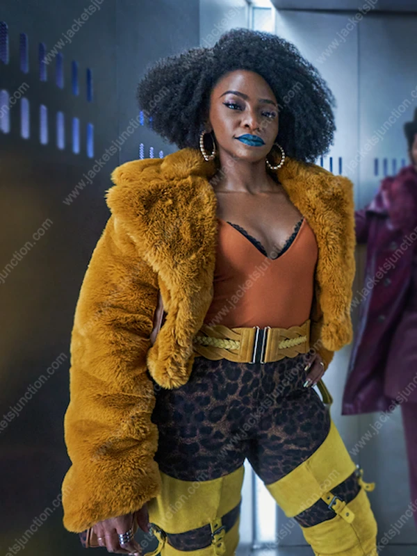 They Cloned Tyrone Teyonah Parris Shearling Jacket