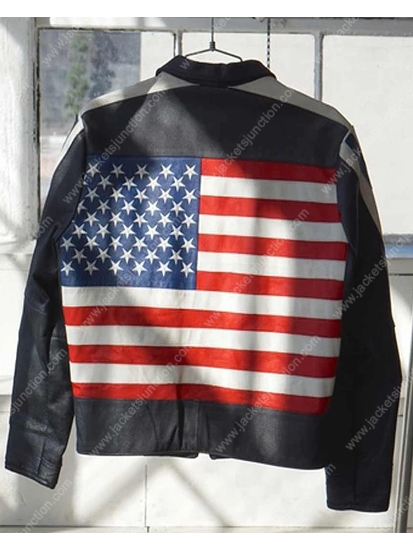 Usa Flag Selena Gomez Leather Jacket