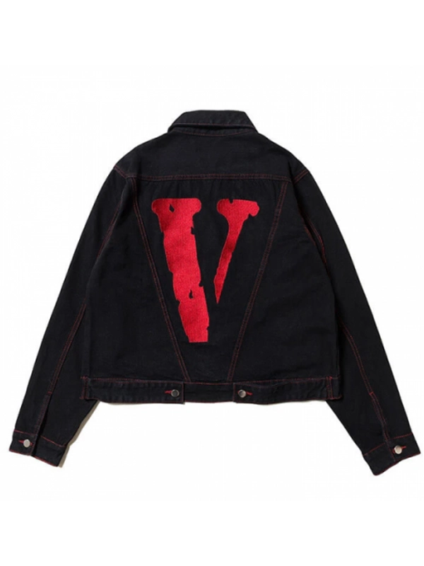 VLONE Friends Red Denim Jacket