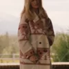 Yellowstone Beth Dutton Pink Printed Coat