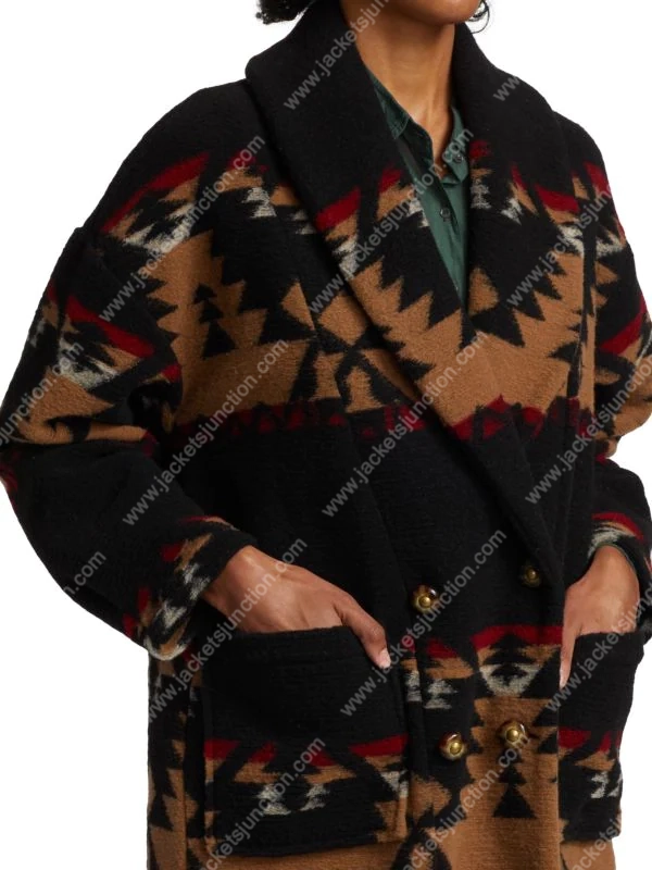 Yellowstone Black Printed Coat