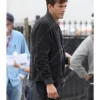 Ashton Kutcher Your Place or Mine Peter Suede Bomber Jacket