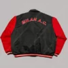 Black & Red AC Milan Lotto Varsity Jacket