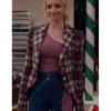 Brianne Howey Checked Blazer