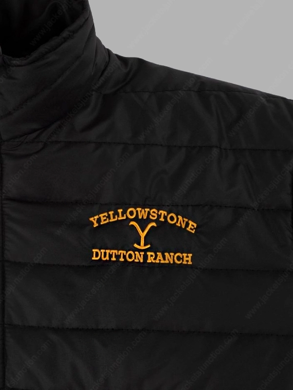 Dutton Ranch Yellowstone Black Puffer Jacket