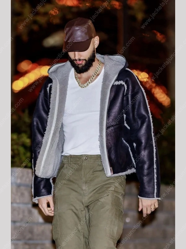 Evan Fournier Hudson Yards Shearling Leather Jacket