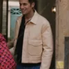 Gabriel Emily in Paris S03 Beige Leather Jacket