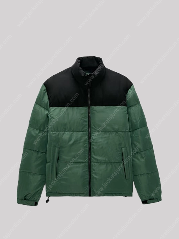 Ginny & Georgia Green & Black Puffer Jacket