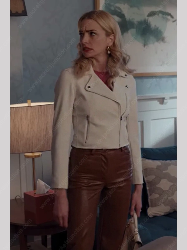 Ginny & Georgia White Leather Jacket