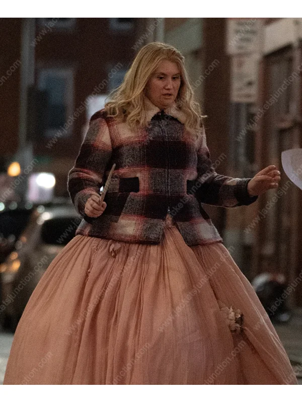 Godmothered Jillian Bell Checkered Jacket