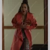 Harlem Meagan Good Orange Trench Coat