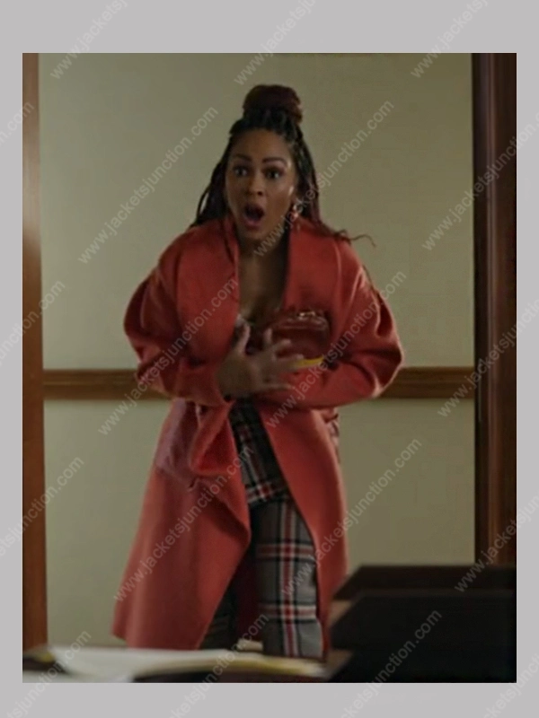 Harlem Meagan Good Orange Trench Coat