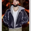 Hudson Yards Evan Fournier Shearling Leather Jacket