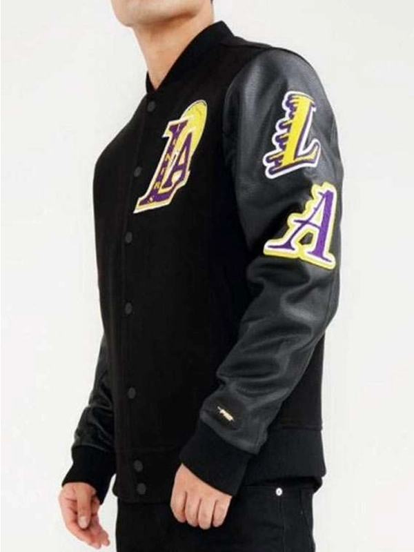 LA Lakers Black Varsity Jacket