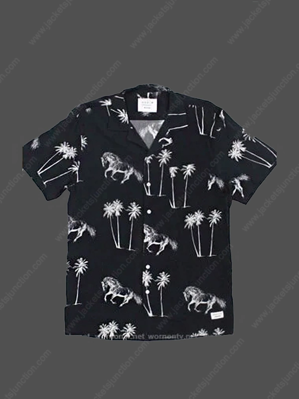 Outer Banks Horse And Palm Print Shirt