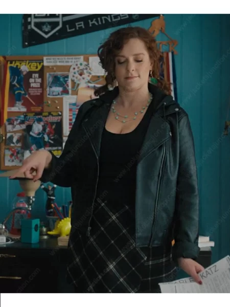 Rachel Bloom Your Place or Mine Black Leather Jacket