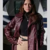 Sophie McClure Maroon Leather Coat