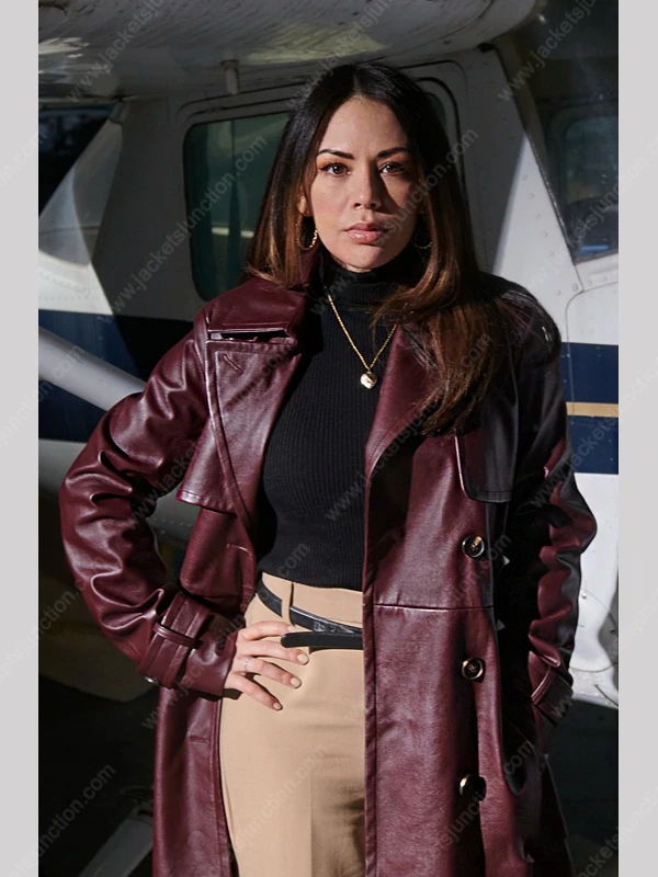 Sophie McClure Maroon Leather Coat