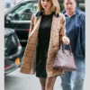 Taylor Swift Brown Checkered Coat