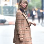 Taylor Swift Brown Plaid Coat