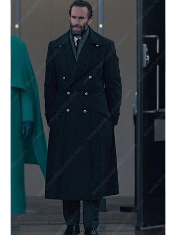 The Handmaids Tale Fred Waterford Black Trench Coat