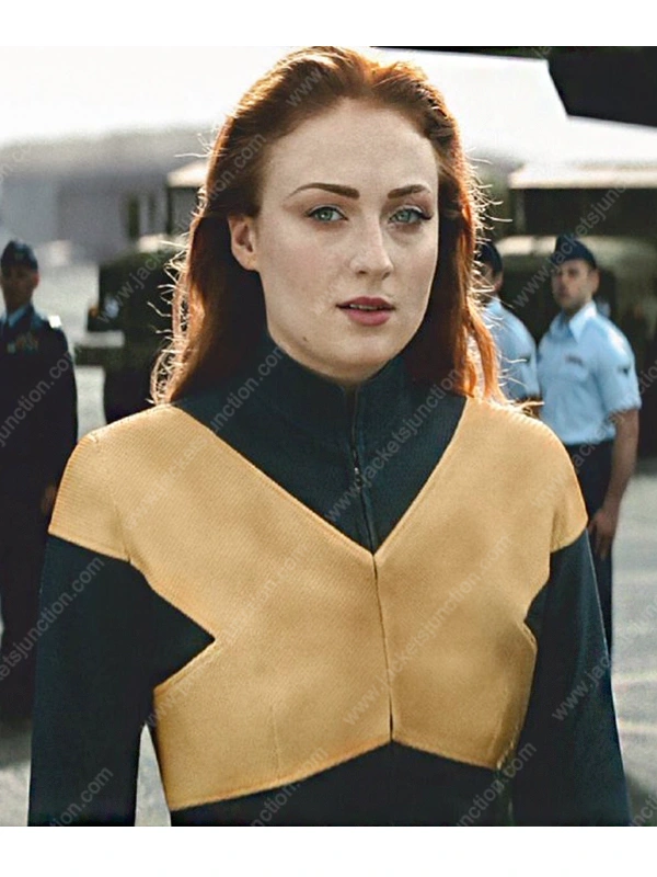 X-Men Dark Phoenix Sophie Turner Black Bomber Jacket