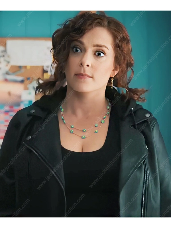 Your Place or Mine Rachel Bloom Leather Jacket