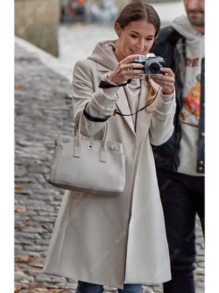 A Paris Proposal Alexa PenaVega White Trench Coat