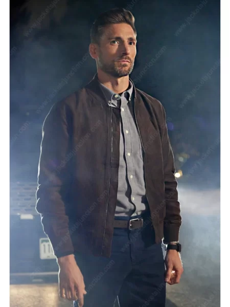 Andrew W. Walker Brown Suede Bomber Jacket