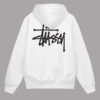 Basic Stussy White Hoodie