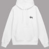 Basic Stussy White Pullover Hoodie