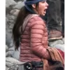 Bird Box Sandra Bullock Pink Puffer Jacket