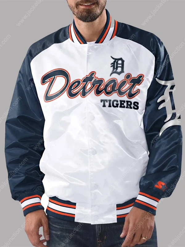 Vintage Jacket Starter Jacket 1980s Jacket Detroit Tigers 