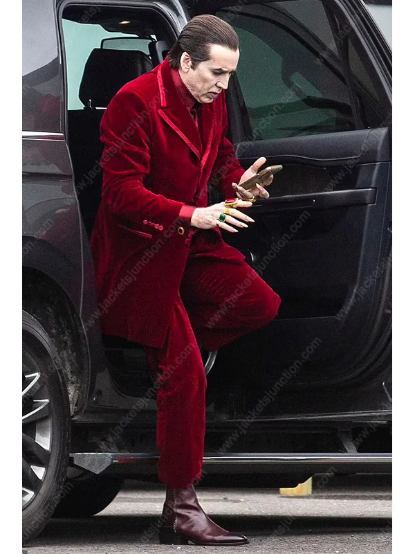 Dracula Renfield Nicolas Cage Maroon Velvet Suit