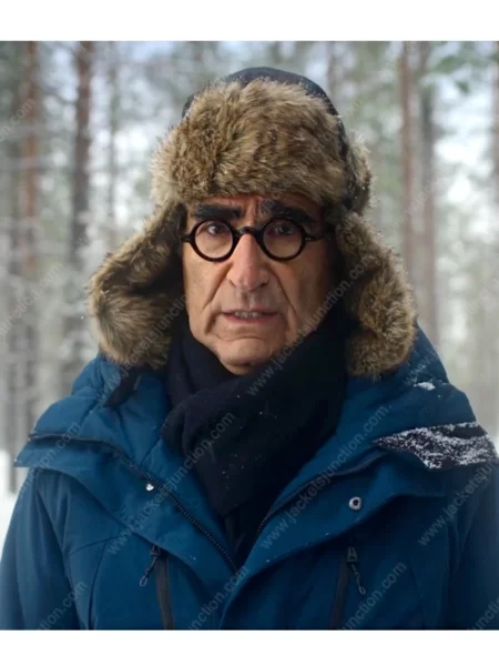 Eugene Levy The Reluctant Traveler Blue Hooded Jacket