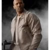 Fast X Jason Statham White Leather Jacket