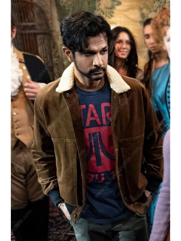 Ghosts S02 Utkarsh Ambudkar Brown Bomber Jacket