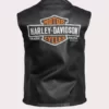 Black Harley Davidson Leather Vest