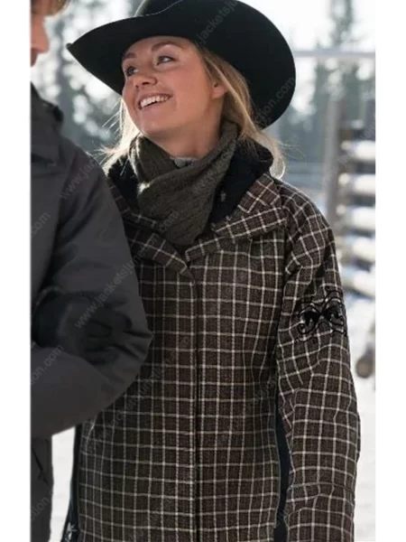 Heartland Amy Fleming Brown Plaid Jacket