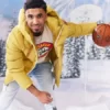 Houston Rockets KJ Martin Yellow Puffer Jacket