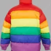 Multicolor Unisex Rainbow Puffer Jacket