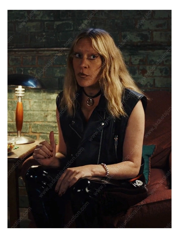 Poker Face Chloe Sevigny Black Leather Vest